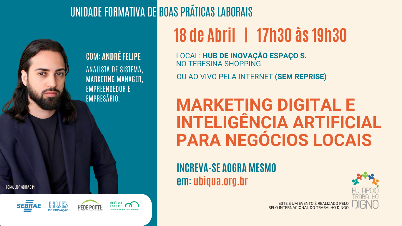 Leia mais sobre o artigo Evento Gratuito sobre Marketing Digital e Inteligência Artificial para Negócios Locais