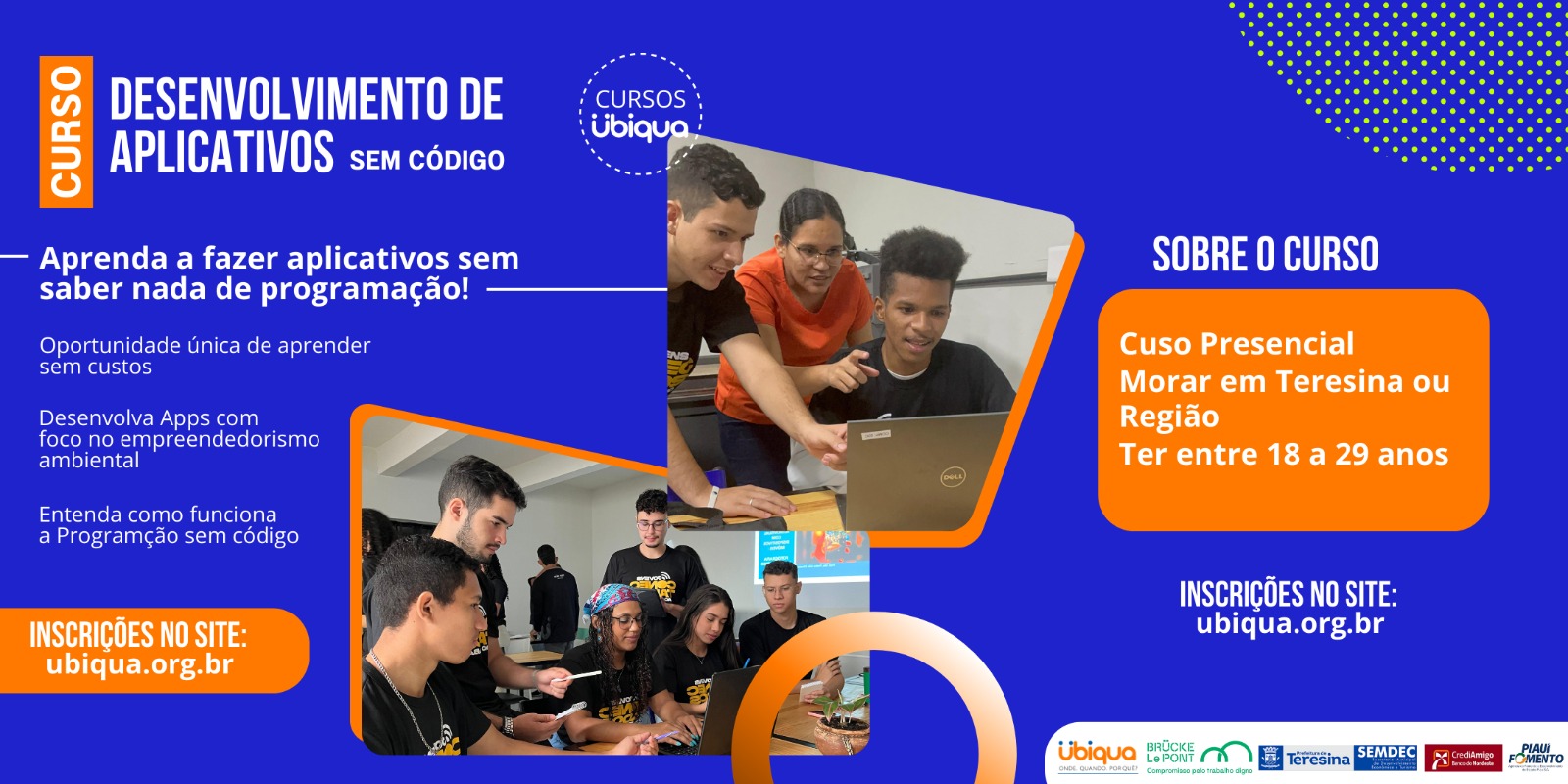 Leia mais sobre o artigo Ubíqua abre inscrição para o curso de Desenvolvimento de Aplicativos sem Código