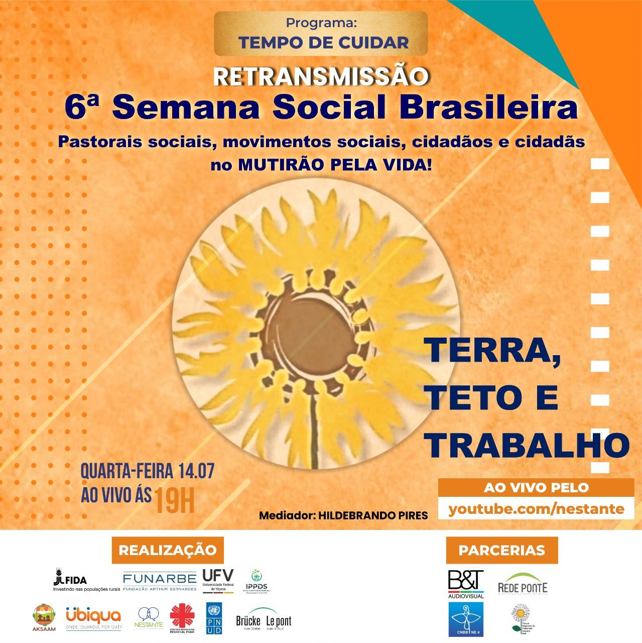TV Nestante transmite 1º Mutirão sobre a 6ª Semana Social Brasileira no Piauí