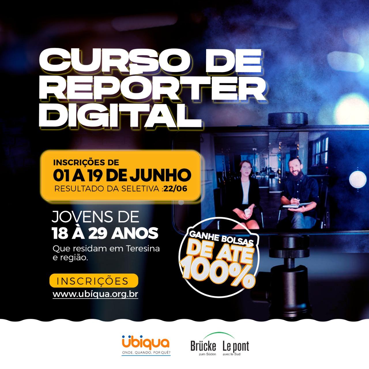 Instituto Ubíqua em parceria com instituição suíça oferta curso de Repórter Digital